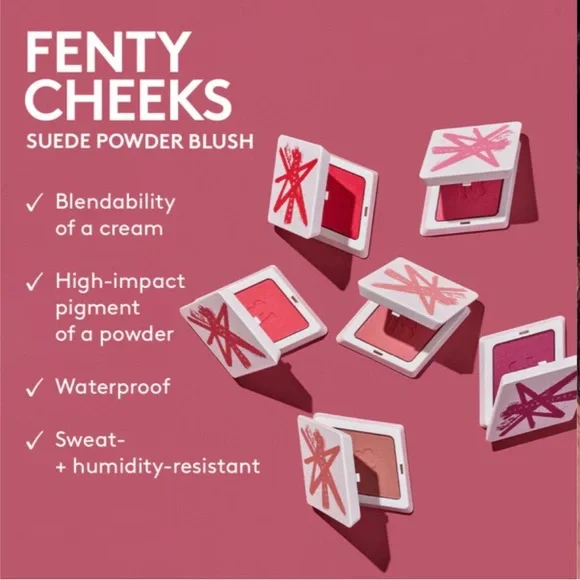 Fenty Cheeks Suede Powder Blush in Petal Poppin’ by Fenty Beauty - Picture 6 of 8